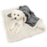 Pawsse Dog Throw Blanket, Pet Blanket, Puppy Cat Dog Fleece Blanket Cushion Mat for Puppy Cat Small Animals, Grey, 45"" X 30"".