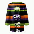 thumbnail image 5 of Towmus Womens Tops 3/4 Length Sleeves Halloween Oversized 3D Eyes Print Graphic T Shirt Women V Neck Blouses Loose Under $10, 5 of 5