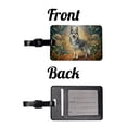 thumbnail image 4 of Swedish Vallhund Dog Art Nouveau Faux Leather Travel Luggage Tag, 4 of 7