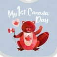 thumbnail image 4 of Inktastic My 1st Canada Day with Red and White Maple Leaves Boys or Girls Baby Bib, 4 of 4