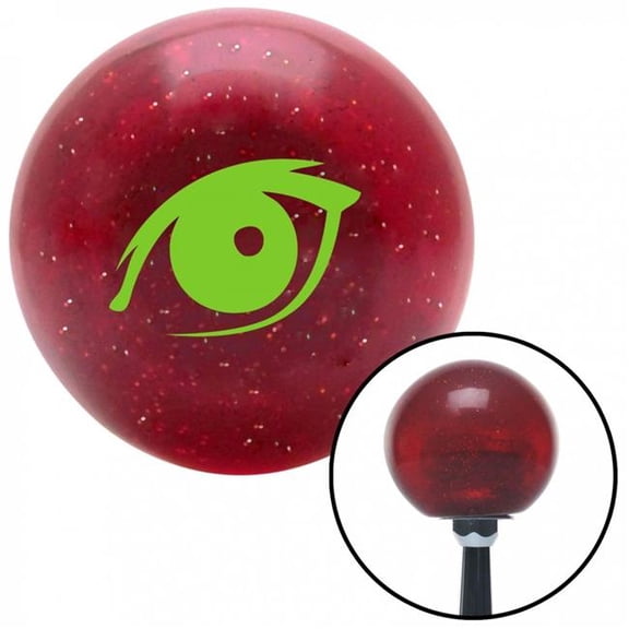 American Shifter 50472 Green One Eye Red Metal Flake Shift Knob with M16 x 1.5 Insert Shifter Auto Manual