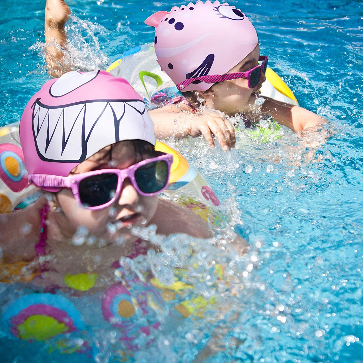 Toddler girl swim cap 2025