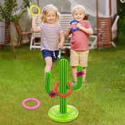 JoyStone Pool Toys Games Set, Floating Basketball Hoop Inflatable Cross Ring Toss Game Toys for Kids Adults, Summer Party Swimming Pool Water Games