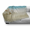 thumbnail image 3 of Seashells Soft Flannel Fleece Throw Blanket, Pastel Toned Beach Scene and Waves Summer Season Holiday Vacation Theme, Cozy Plush for Indoor and Outdoor Use, 70" x 90", Multicolor, by Ambesonne, 3 of 6