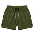 thumbnail image 4 of EOYWHK Running Shorts Men Quick Dry Breathable with Pockets Mens Quick Dry Shorts for Men Soft Lightweight Activewear Daily Wear Outdoor Army Green, Size L, 4 of 9