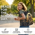 thumbnail image 4 of Yspwyqan Sunflower Wolf Kids Backpack And Lunch Box Set, 17 Inch Large Capacity Backpack, Lunch Bag, Pencil Case, Water Bottle Bag, Back to School Supplies for Ages 8-15 Elementary School, 4 of 7