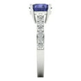 thumbnail image 3 of Solitaire with Accents Engagement Ring for Women - 2.3ct Simulated Tanzanite in 14K White Gold Promise Ring, 3 of 6