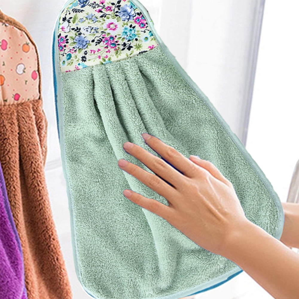 Velvet hand towel rural style hanging hand towel kitchen towel