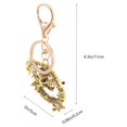 thumbnail image 2 of Metal Dragon Keychain Rabbit Foot Keychains Rings Locket Golden, 2 of 8