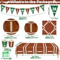 thumbnail image 2 of PIXHOTUL Football Party Decorations - 162 Pcs Football Party Supplies Including Football Plates, Napkins, Cups, Banner, Football Tablecloth for Game Day Sports Themed Birthday Party Supplies, 2 of 7