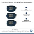 thumbnail image 3 of CTM  Fabric Belt with Flip Top Nickel Buckle (Pack of 3) (Men), 3 of 3