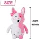 thumbnail image 4 of Conejo blanco rosa de peluche para niñas, almohada de conejito juvenil, juguete para decoración del hogar, muñeca decorativa para fiesta de cumpleaños (25cm) Rojo Verde, 4 of 5