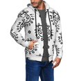 thumbnail image 3 of Zip Up Hoodies for Men - Minimalist Lines Cute Cow Head Long Sleeve Comfrt Men'S Fashion Hoodies & Sweatshirts, Jackets for Men Hoodies Pullover Clothing Clothes with Pouch, 3 of 5