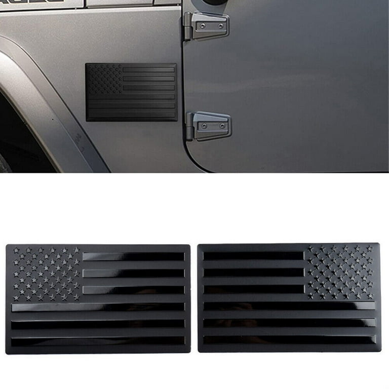 2Pcs Car Truck Metal USA Flag Sticker American Decal Body Emblem Accessories - Foto 6