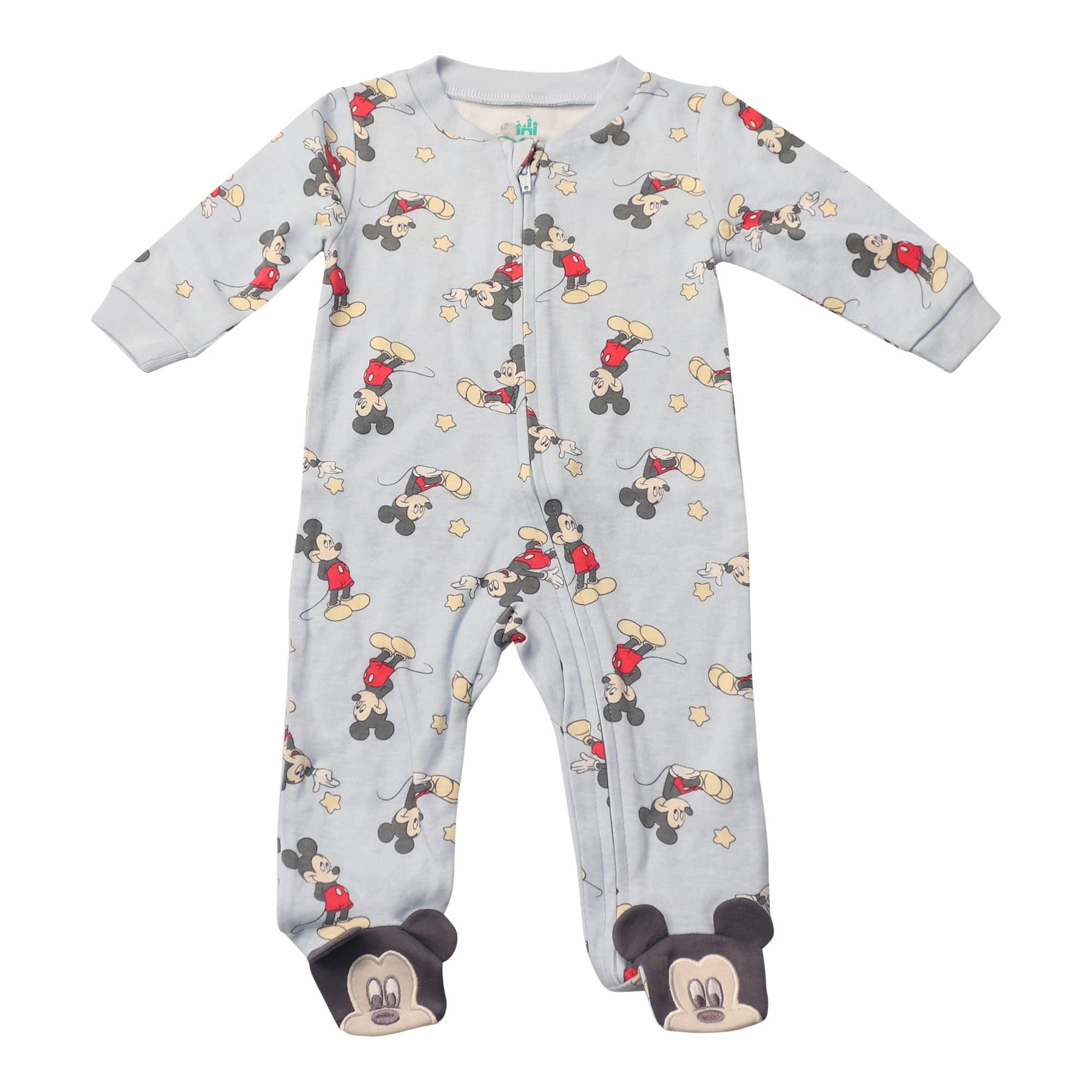 Disney Clothes Baby Boys 2-Pack Quilted Footed Coveralls - Mickey Mouse, Winnie the Pooh and Dumbo (0/3M-6/9M)