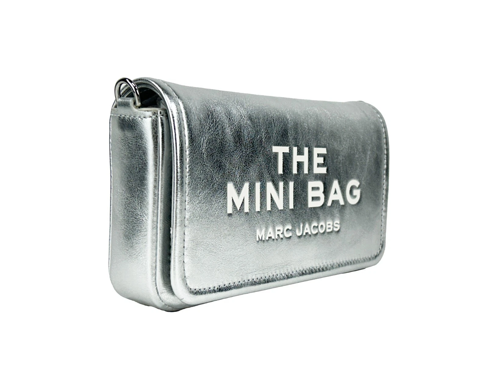Marc Jacobs The Metallic Leather Chain Mini Bag - Silver - Walmart.com