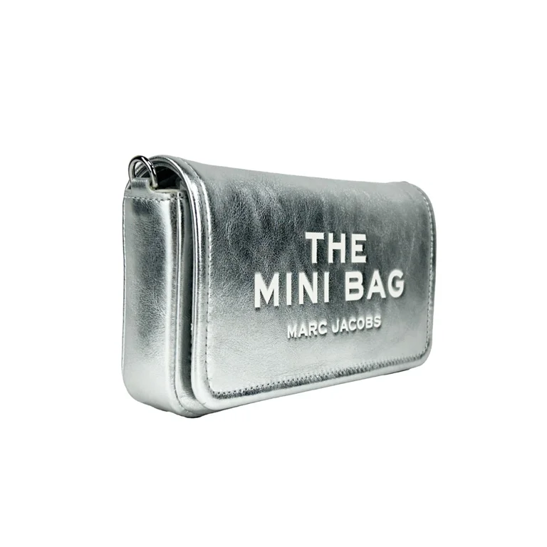 Marc Jacobs The Metallic Leather Chain Mini Bag - Silver Marc Jacobs The Metallic Leather Chain Mini Bag - Silver