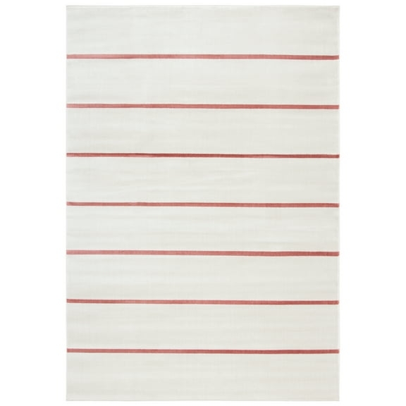 SAFAVIEH Orwell Caelestinus Striped Area Rug, Ivory/Rust, 4' x 6'