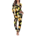 thumbnail image 1 of Renewold Women Pajamas Sets Pajamas Top and Pants Snow Pear Flowers Print Sweatpants Long Sleeve Pullover Pajamas Sets Cozy Up Warm Shirts Size 2XL, 1 of 5