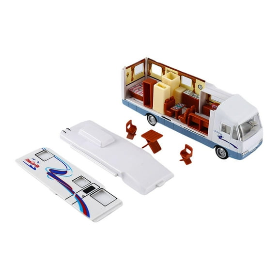 yotijay Alloy RV Model Diecast Openable Door Toy Car for Boys Children Birthday Gift