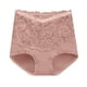 thumbnail image 3 of Gibobby Ropa interior para mujer de encaje Ropa interior de encaje para mujer, talla grande, cintura alta, algodón, cubierta completa(Rosa,M), 3 of 5