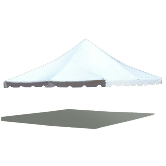 TentandTable Outdoor Wedding Canopy Event Pole Tent, Top Only, White, 20 ft x 20 ft