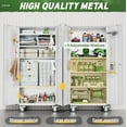 thumbnail image 2 of SUNCROWN Metal Storage Cabinet with Wheels,72” White Garage Storage Cabinet with Pegboards and Wheels, Rolling Tool Cabinet with Locking Doors and Shelves for Home,Basement, Kitchen Pantry,Warehouse, 2 of 7