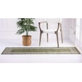 thumbnail image 4 of Unique Loom Outdoor Collection Transitional Indoor & Outdoor Traditional Floral Border Area Rug, 2 x 6 Feet, Green/Gray, 4 of 4