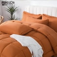 thumbnail image 5 of YEPCLUB Queen Bedding Set 7pc - Ultra Soft All-Season Comforter, Orange Reversible Bed-in-a-Bag w/Sheet & Shams, 5 of 5