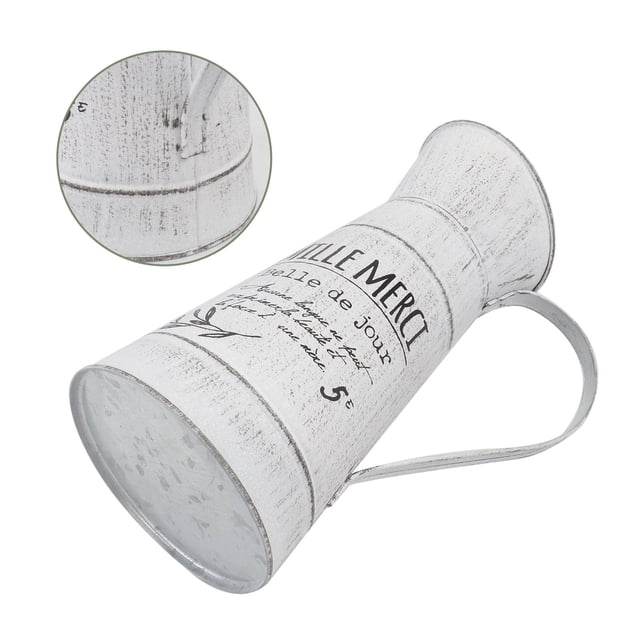 WHAMVOX 1Ud Adorno De Jardín Jarrón Estilizado De Hierro Retro En Color Beige Para Interiores
