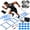 Blue, variant on SHOUFTW Soccer Agility Training Kit - 20 ft Speed Ladder, 12 Soccer Cones, 4 Agility Hurdles, Jump Rope & Resistance Parachute, Speed Training Gear for Kids, Youth & Adults, Blue
