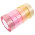 thumbnail image 1 of Shisuyan 6 Rolls Ribbon Set Polyester Beige Gift Wrapping Wedding Decorations Seasonal Decorations, 1 of 8