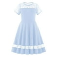 thumbnail image 1 of Robes Tendance pour Filles pour Usage Quotidien Décontracté Robe Classique à Col Rond en Maille pour Âges 6 13 Tenue Parfaite Printemps et Été avec Options de Coiffure Polyvalentes, 1 of 2