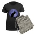 thumbnail image 5 of CafePress - Cat & Moon Women's Dark Pajamas - Women's Short Sleeve Print T-Shirt and Pants Dark Cotton Pajama Set, 5 of 7