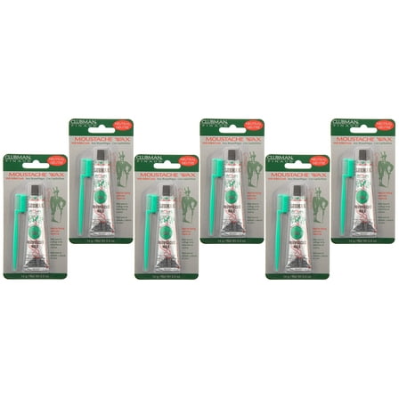 Clubman Moustache Wax Hang Pack 0.5 oz - Neutral (070639) x 6