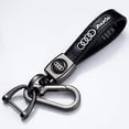 thumbnail image 2 of Leather Keychain Hook Key Pendant With Car Brand Logo Spring Buckle & Ring Compatible With Main Car Brand New, 2 of 3