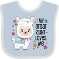 thumbnail image 3 of Inktastic My Great Aunt Loves Me Cute and Happy Llama Boys or Girls Baby Bib, 3 of 4