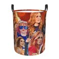 thumbnail image 1 of Cesto circular Becky Lynch, cesto para ropa plegable impermeable con asas, organizador ligero para guardar ropa de juguete para el hogar, dormitorio, sala de estar, baño, dormitorio mediano, 1 of 8