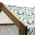 thumbnail image 5 of Feather Pet House, Hand Drawn Retro Motifs Doodle Composition, Outdoor & Indoor Portable Dog Kennel with Pillow and Cover, 5 Sizes, Dark Blue Mustard, by Ambesonne, 5 of 5