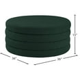 thumbnail image 3 of Meridian Furniture Aphia Green Boucle Fabric Ottoman/Coffee Table, 3 of 4