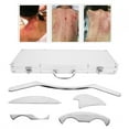 thumbnail image 1 of Massage 5pcs / set Stainless Steel Gua Sha Scraping Plate Body Muscle Relax Massage Tools Kit, 1 of 8