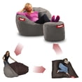 thumbnail image 2 of Puff Cama Individual 2 en 1 con Taburete Baggy Gris 100 x 180 cm Baggy Puff Baggy 2 Bed Individual Grey 100 x 180 cm, 2 of 3