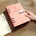 thumbnail image 6 of Nkmbld Campus Notebook Binder Detachable Notebook Large Capacity Loose-Leaf Book A5 Refillable Notebook for Work, Travel and Notes, Pink, 6 of 9