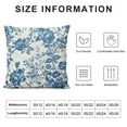 thumbnail image 5 of Nawypu Blue Floral Pillow Covers Vintage Flower Blue White Decorative Throw Pillow Covers Chinoiserie Pillowcases Square Cushion Covers For Couch Bed Sofa Chair Car Decor, 5 of 5