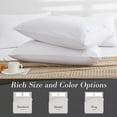 thumbnail image 5 of ALANDA Pillow Cases, 2 Pack King Size Cooling Pillow Cases with 100% Bamboo & Linen Fiber, Breathable, Ultra Soft, Anti-Static, Machine Washable Envelope Hotel Pillowcases - White, 5 of 8