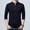 Navy, variant on COSFO Long Sleeve Men Shirts Henley Casual Black Button Pullover Solid Men's T-Shirts