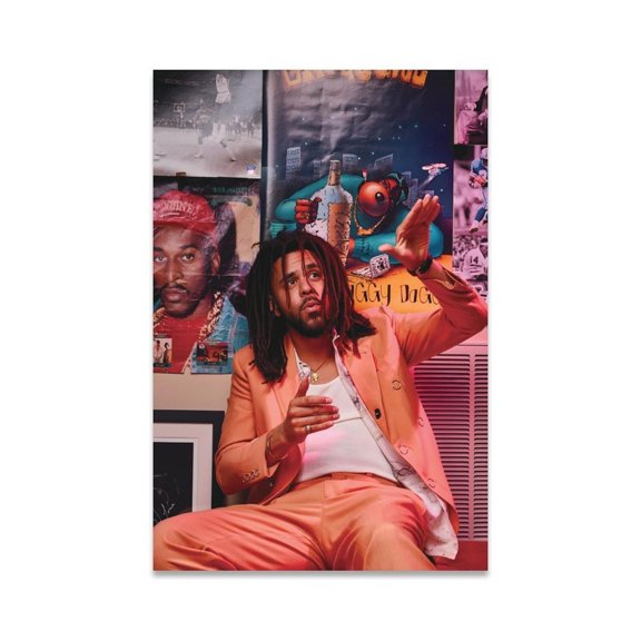 Rapper J Cole Poster Music Posters for Room Aesthetic Canvas Wall Art Prints for Teen Bedroom, Dorm, Office Decor And Gift Ideas
