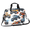 Multicolour 4, variant on Herdesigns Modern Bowling Ball Laptop Bag for Women Men, Computer Case Briefcase Messenger Bags, 15-15.6 inch Laptop Sleeve Shoulder Bag