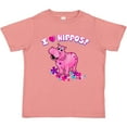 thumbnail image 3 of Inktastic I Love Hippos with Pink Hippo and Flowers Boys or Girls Toddler T-Shirt, 3 of 5