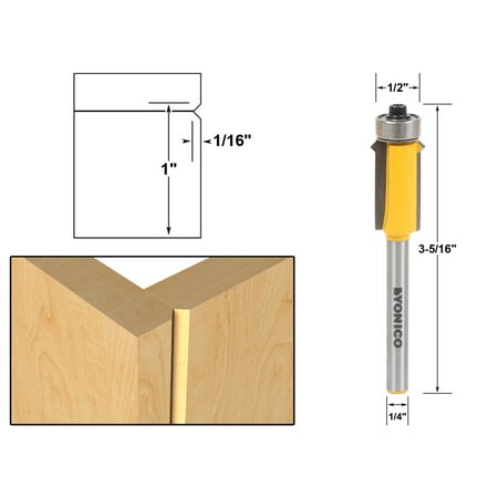 

Yonico V Notch Flush Trim Face Frame Router Bit - 1/4 Shank - Yonico 14149q